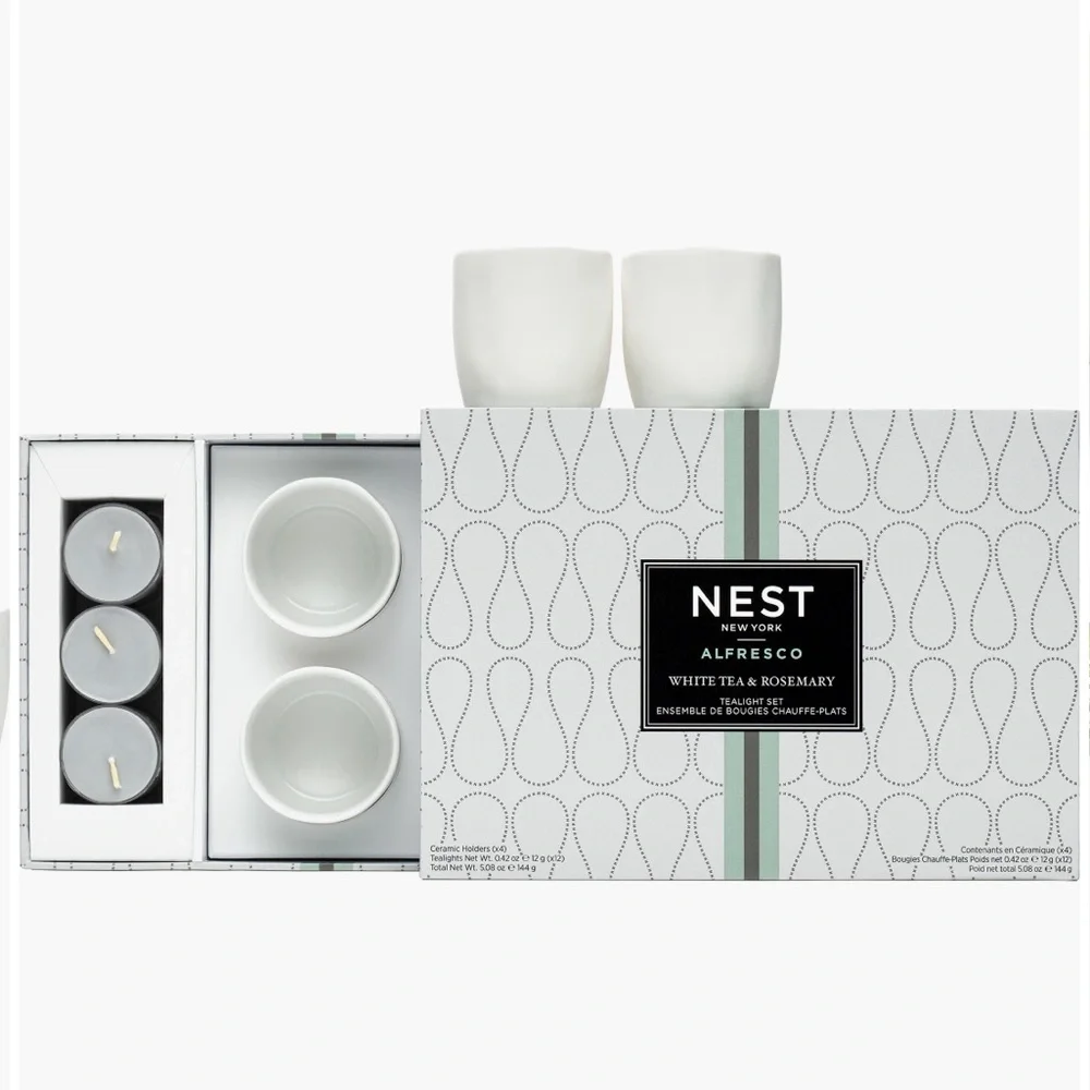 NEST New York White Tea & Rosemary Tealight Candle Set